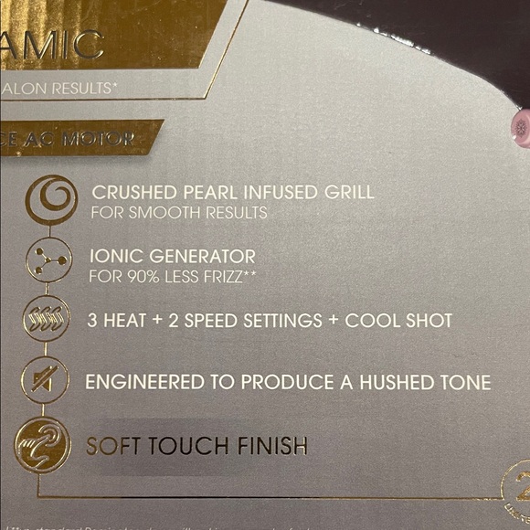 Remington Pearl Ceramic Hair Dryer - Black and Pink - Picture 2 of 6